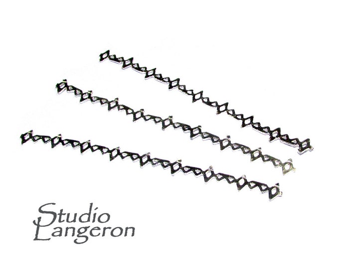 999 Fine silver Casted Bezel wire size 6.5x0.5 cm (2.4 inch), Gallery wire, Setting silver, Gallery pattern, Jewelry making - 1 piece