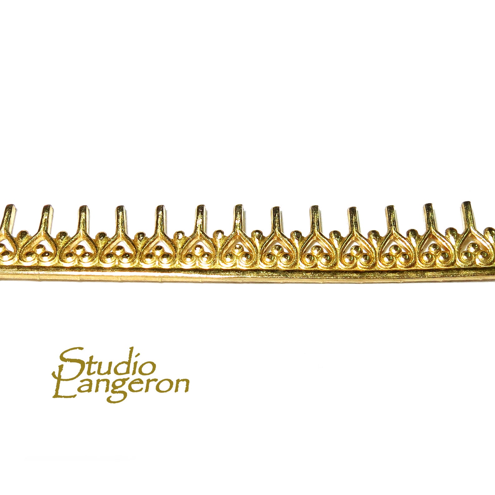 Natural Brass Gallery Wire Brass Wire Gallery Pattern Etsy