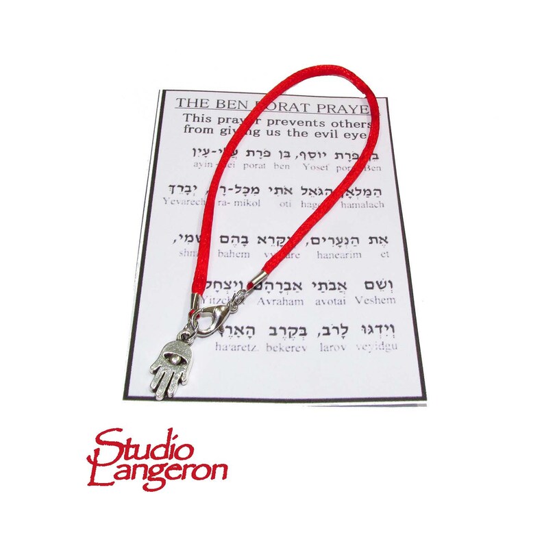 Red String Bracelet Red Bracelet With Prayer Jerusalem Etsy