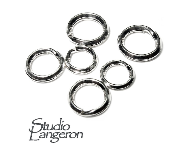 5 pcs/Pkg 925 Sterling Silver Round Split Rings size 5, 6, 7, 8, 9 mm, Split ring, Jump split ring, Jewelry making, 925 Silver split ring