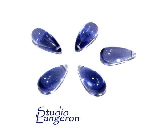 Natural Iolite Smooth Teardrop Beads size 15x7 mm, Iolite  Gemstone, Jewelry making, Natural Gemstone Teardrop beads - 1 piece