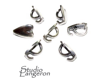 925 Sterling Silber Herz Anhänger Ösen, Sterling Silber Öse, Schmuckherstellung, Ösen für Anhängerschlaufe, silber - 1 Stück