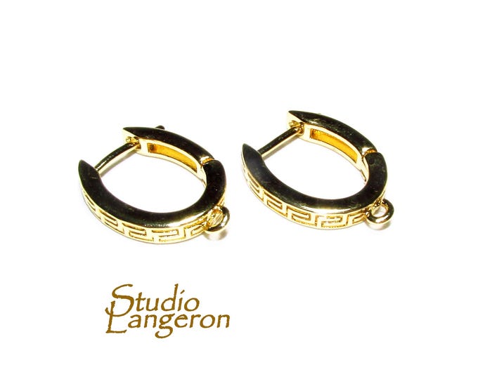 14K Yellow Gold Filled Lever-Back Ear Wire with Open Ring size 13.5x18mm, Jewelry making, Lever Back earrings, Gold Filled -1 pair (2 piece)