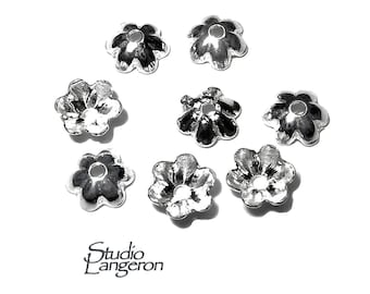 925 Sterling silver decorative shiny bead caps size 3 mm, bead cap, flower bead caps, silver bead cap, sterling silver bead caps - 1 piece
