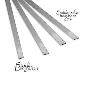 Halfharde zilveren soldeerstrip 3,0 mm x 60 cm, smeltpunt 720, soldeerzilver, draadzilver, soldeer, hardsoldeer, sieraden maken - 1 stuk