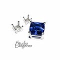 925 Sterling Silver Square 4-Prong Settings size 3.0 - 7.5 mm, Silver square basket setting, Jewelry making, Prong Settings - 1 piece product logo
