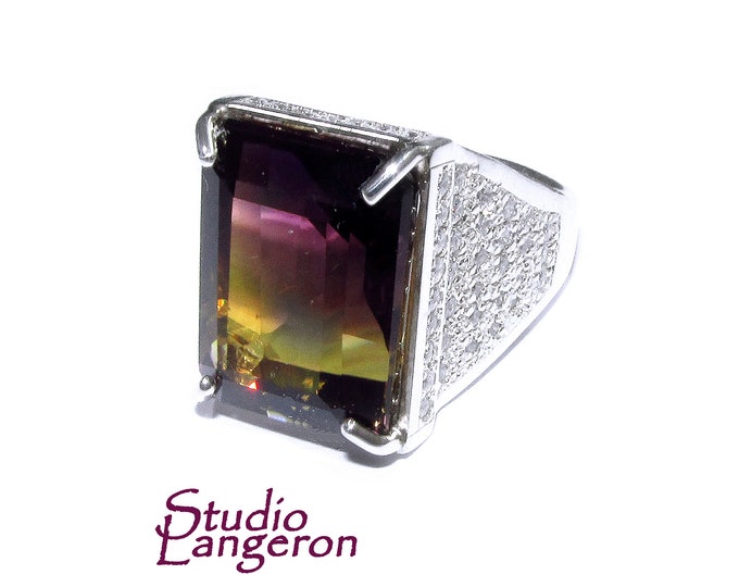 Statement ametrine amazing ring 925 sterling silver size 6, Handmade ring, Silver ring, Natural ametrine, Ametrine ring, Gemstone - 1 piece