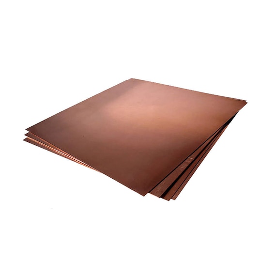 Natural Copper Sheets Thickness 0.3 1.2 Mm 28-16 GA Size 10x10 and 20x20  Cm, Natural Copper, Jewelry Making, Sheets Copper 1 Piece 