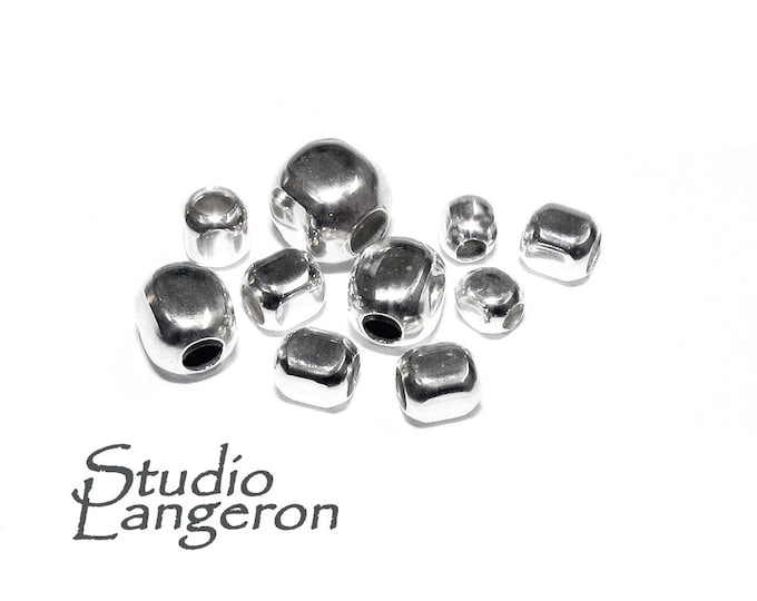 925 Sterling silver rectangle beads size 2, 2.5, 3, 4, 5, 8 mm, Rectangle beads, silver beads, Finding beads, Jewelry making - 1 piece