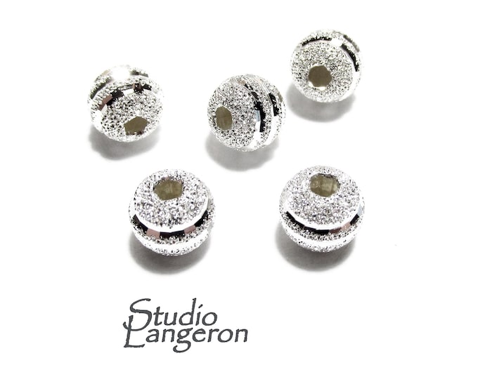 Diamond Cut Sterling Silver Beads 6mm - Jewelry Making Supply