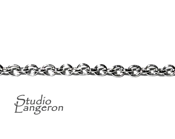 1.3 mm 925 Sterling Silver rolo cable chain, silver rolo chain, 925 silver shiny chain, Jewelry making, sterling silver chain - 1 Ft (30 cm)