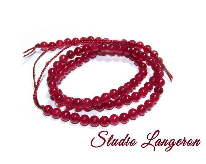 SALE!  Natural Ruby Beads round 4mm 1 strand 38cm long (About 85 beads), Natural Ruby, Jewelry making - 1 strand