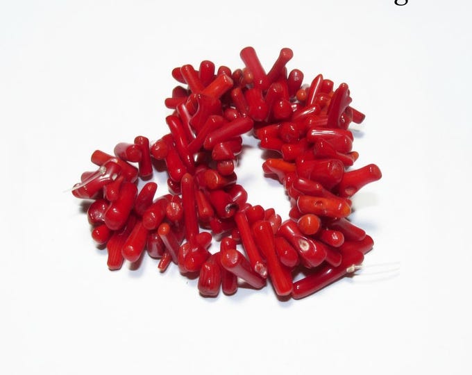 SALE!  Natural Stone coral beads irregular shape, loose beads 1 strand 42cm (16.5 inch) long, Natural Coral, Jewelry making - 1 strand