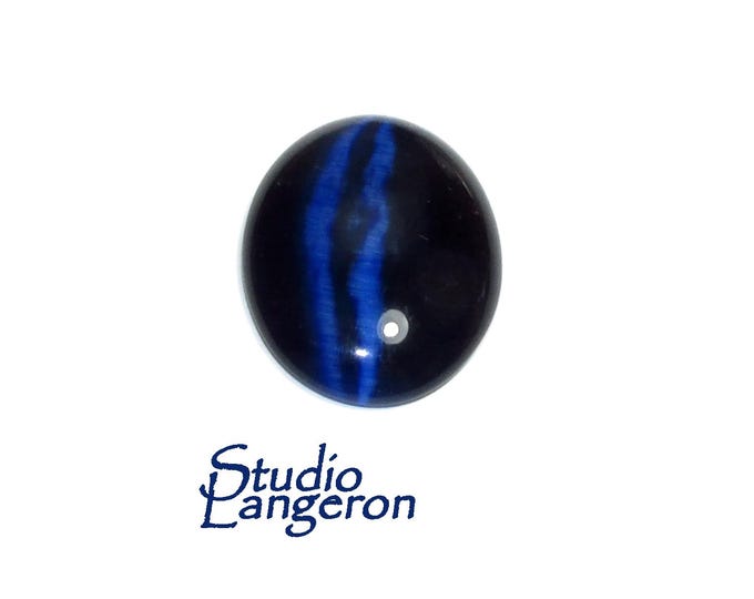 SALE!  Natural Cat's eye, cabochon, size 25x18x5.0mm, Natural Cat's eye, Natural Gemstone, Jewelry making - 1 piece