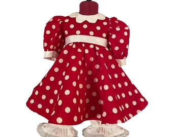 RED POLKADOT Dress inspired by Minnie Mouse-  Adult