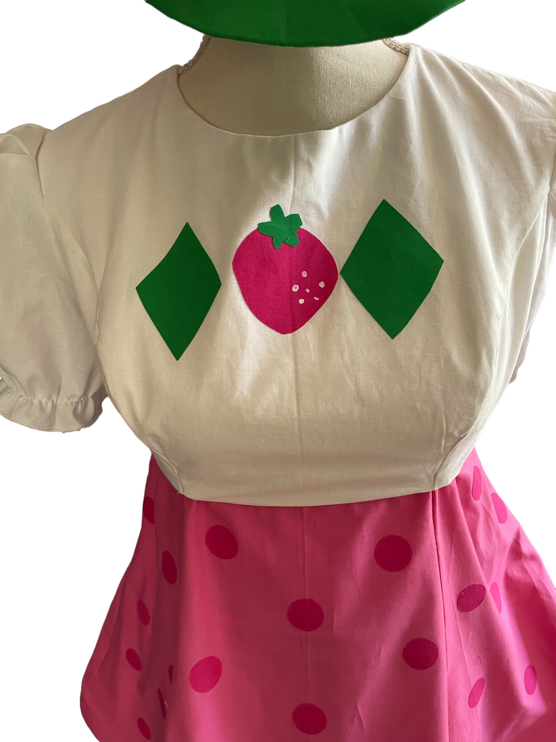 Strawberry Dress Costume, Inspired by Strawberry Shortcake- Adults