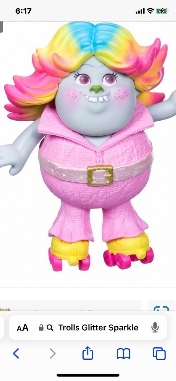 Trolls Bridget Lady Glitter Sparkles & Poppy Troll Figures