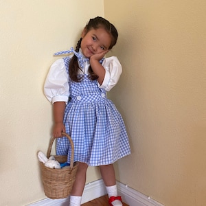 BLUE CHECK DRESS - inspired by Dorothy  Childs