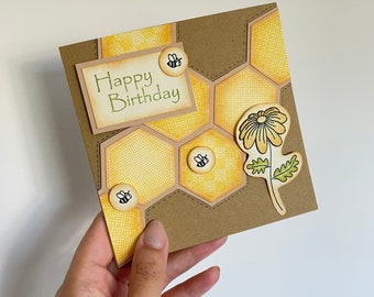 Bee Birthday Cards, Birthday Card making kit