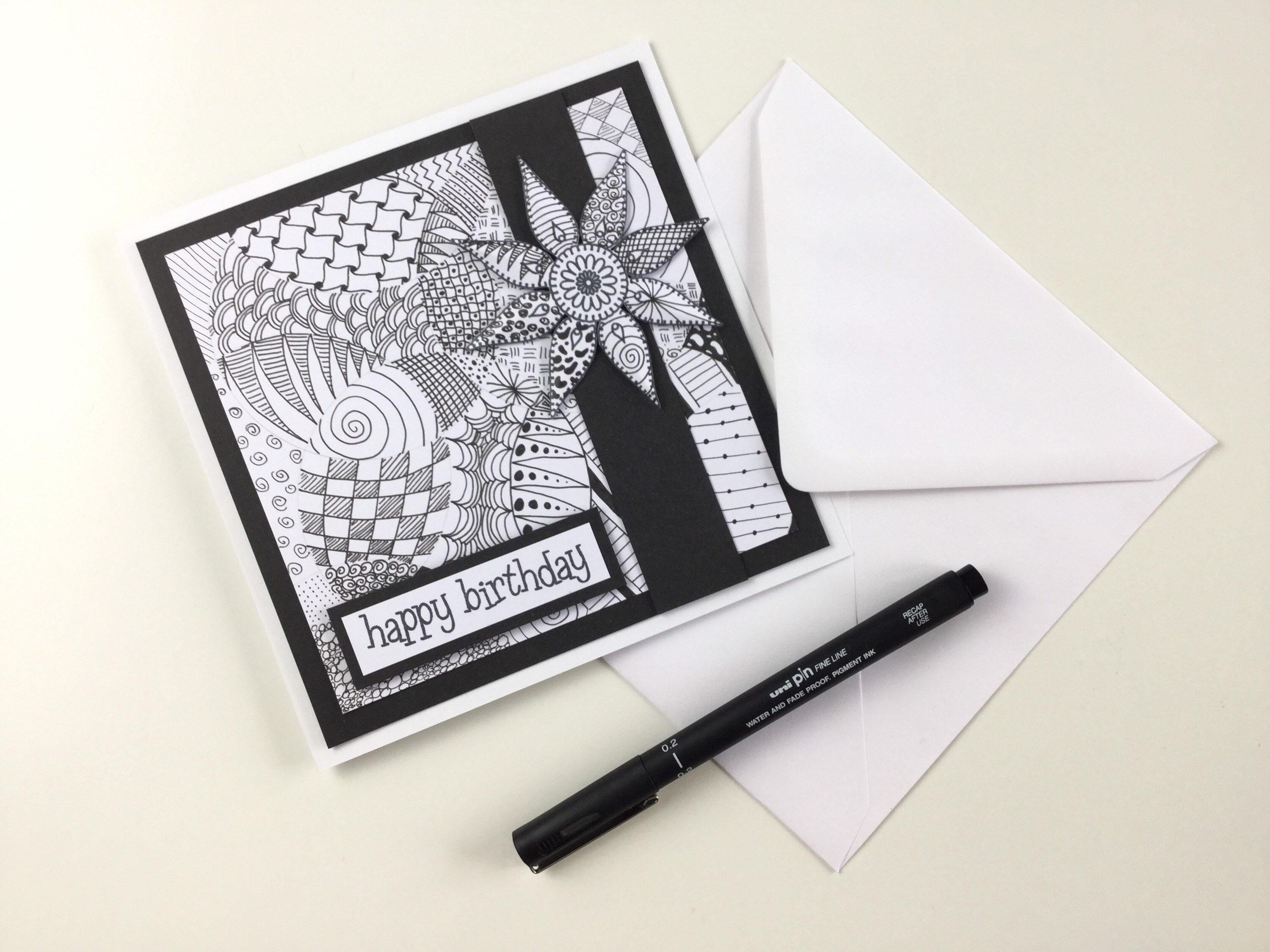 Doodle Flower Card Making Kit Dbyd Club Kit of the Month Etsy