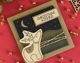 Reindeer Christmas Card, Advanced Cardmaking kits for adults