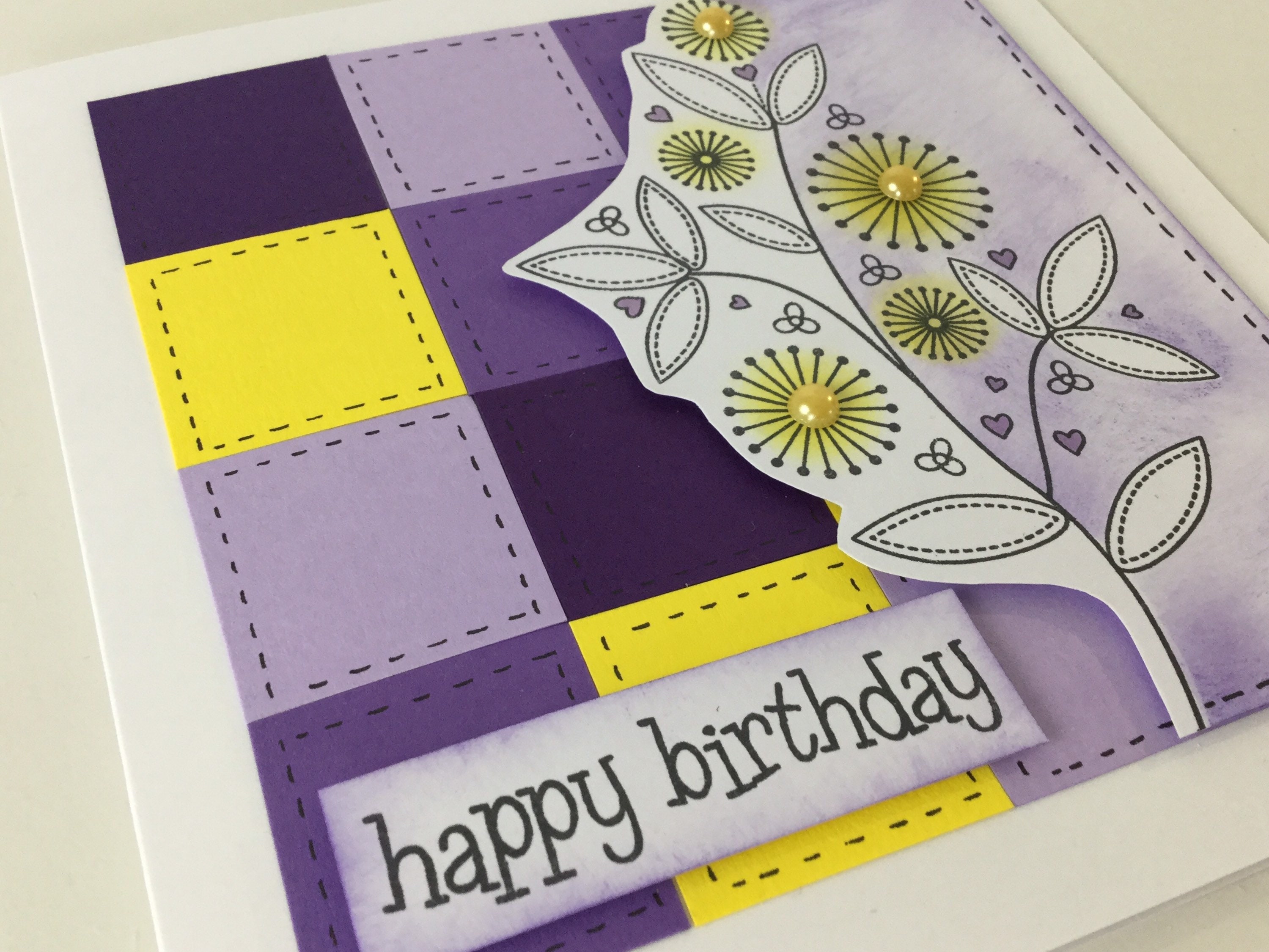 Patchwork Flower Card Making Kit Dbyd Club Kit of the Month Etsy