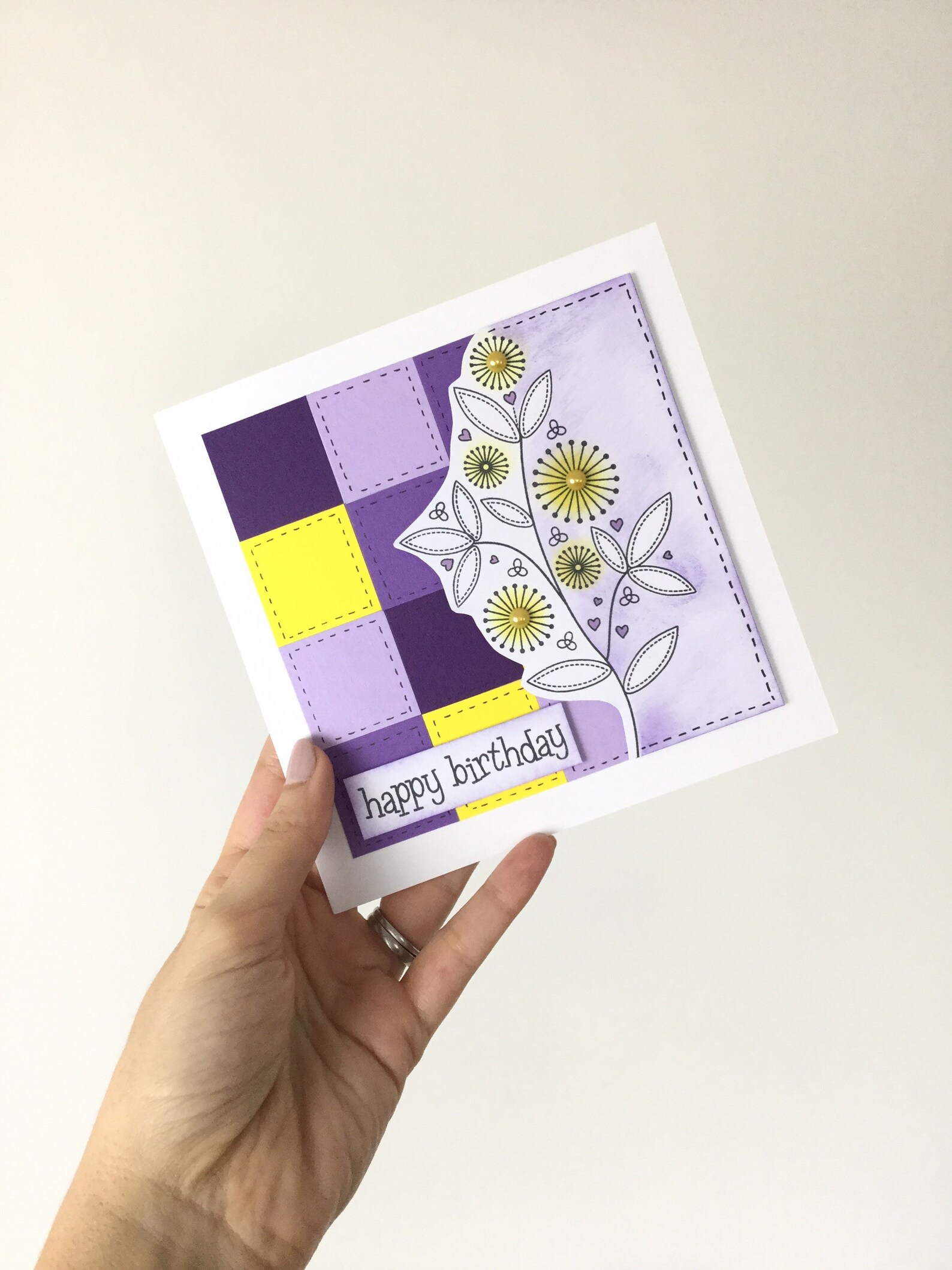 Patchwork Flower Card Making Kit Dbyd Club Kit of the Month Etsy
