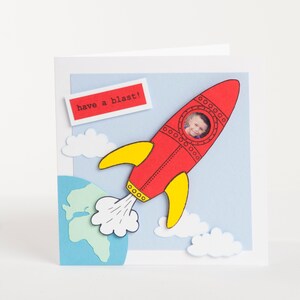 Rocket Birthday Card Kit, Beginner's Card Making Kit - Etsy