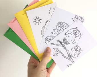 Colouring Cards for Children, Card kits for children, children's activity pack