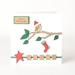 Christmas Owl Card, Christmas Card kit, Card kit, craft kit for adults