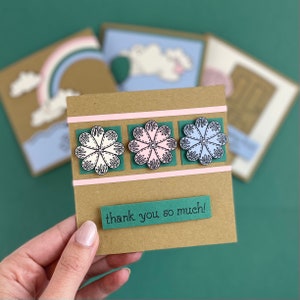 Just Because Note Cards, Card making kit, simple cards for friends Flowers (Single)