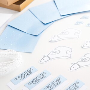 Polar bear Christmas Card, Cardmaking kits for adults