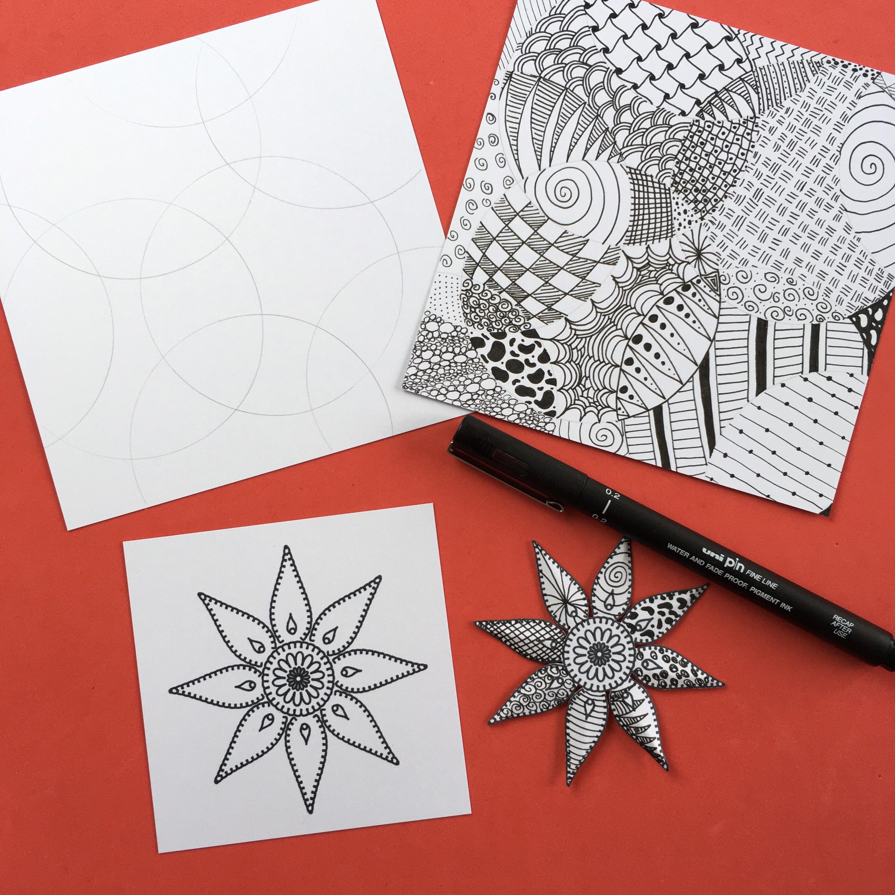 Doodle Flower Card Making Kit Dbyd Club Kit of the Month Etsy