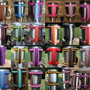 20 and 30 Oz Tumbler Handle College Team Colors Paracord Handle for 30 and  20 Oz YET Cup, Metal Tumbler 