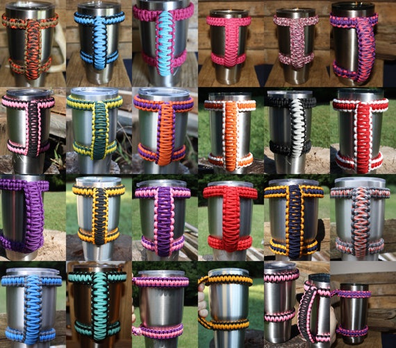 Paracord Handle for 40oz, 30oz, or 20oz Tumblers Yeti,Ozark Purple