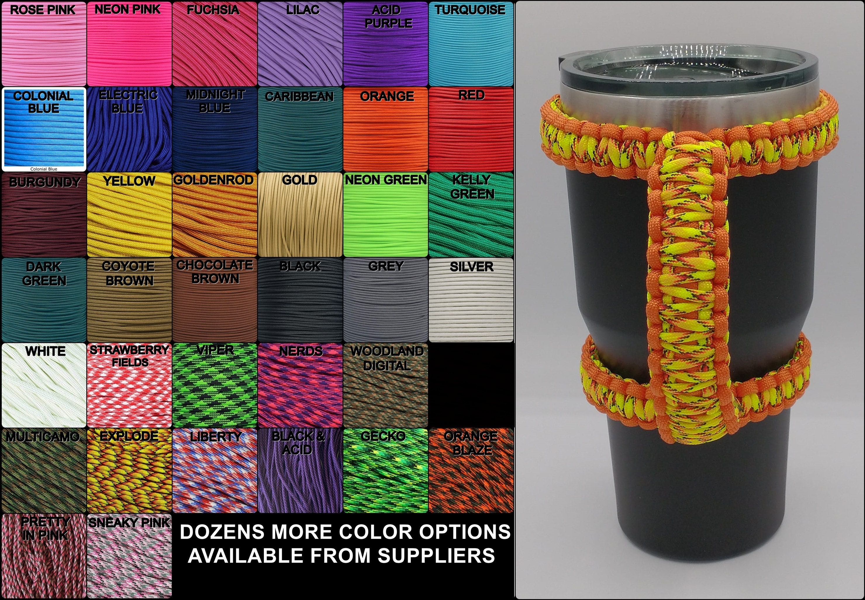 CUSTOM Tumbler Handles Over 30 Colors/patterns Available Yeti/ozark Trail  Tumbler Handle for 20oz, 30oz or 40oz 