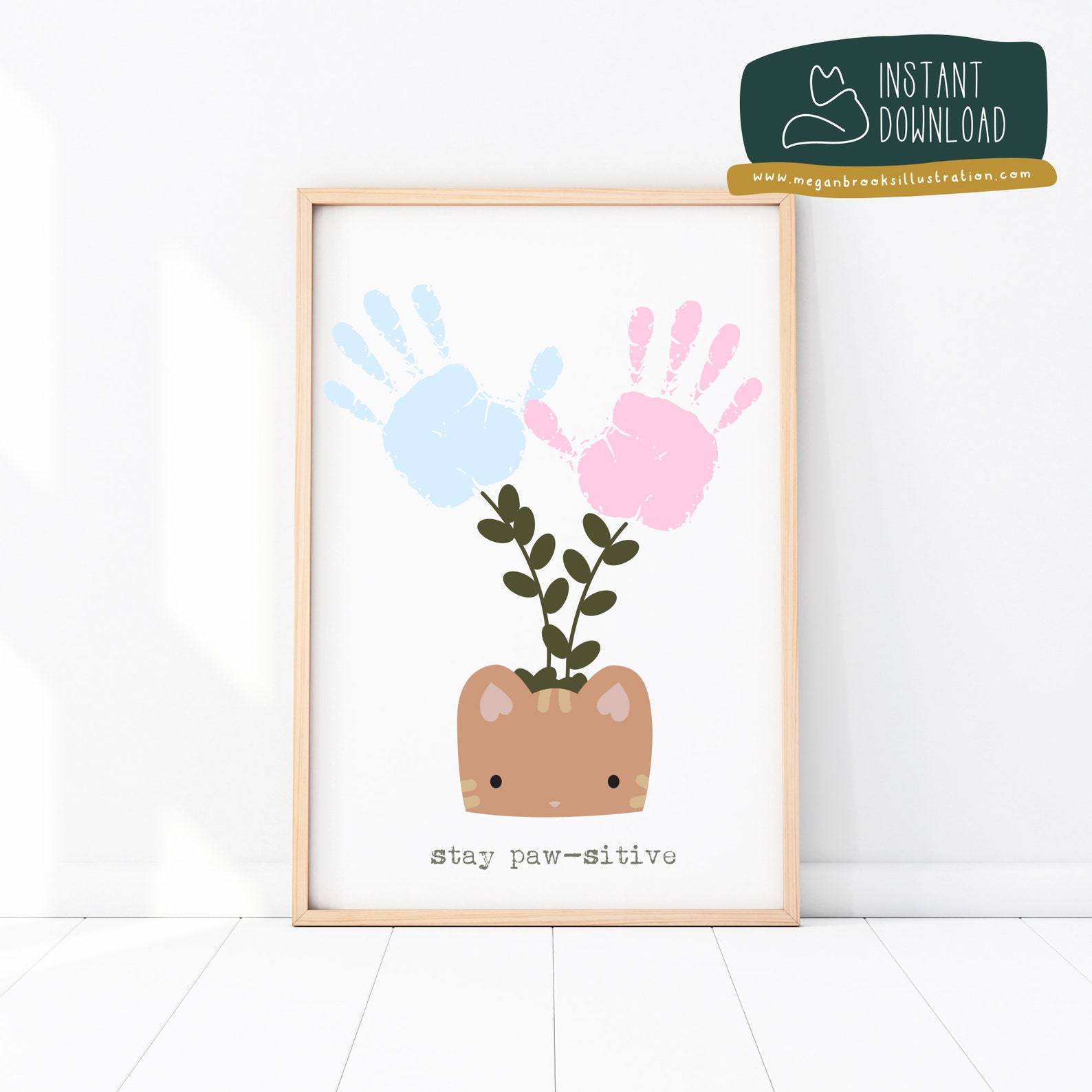 Diy Kids Craft Printable Handprint Craft Kit Gift for Etsy Australia