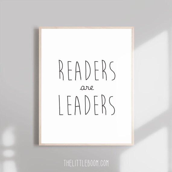 readers are leaders book wall decor motivational wall decor Etsy