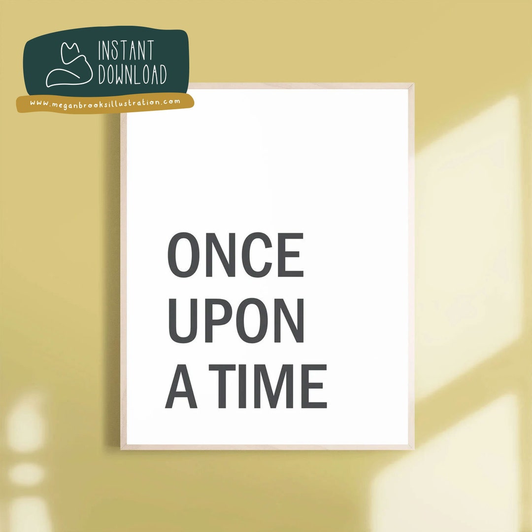 Once Upon a Time Decor Story Art PRINTABLE DECOR Printable - Etsy