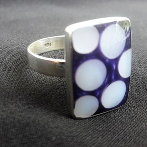 Polka Dot Sterling Silver Ring