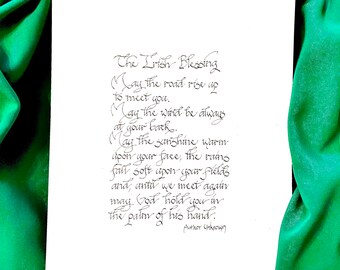Irish Blessing Print / calligraphy/8 x 10