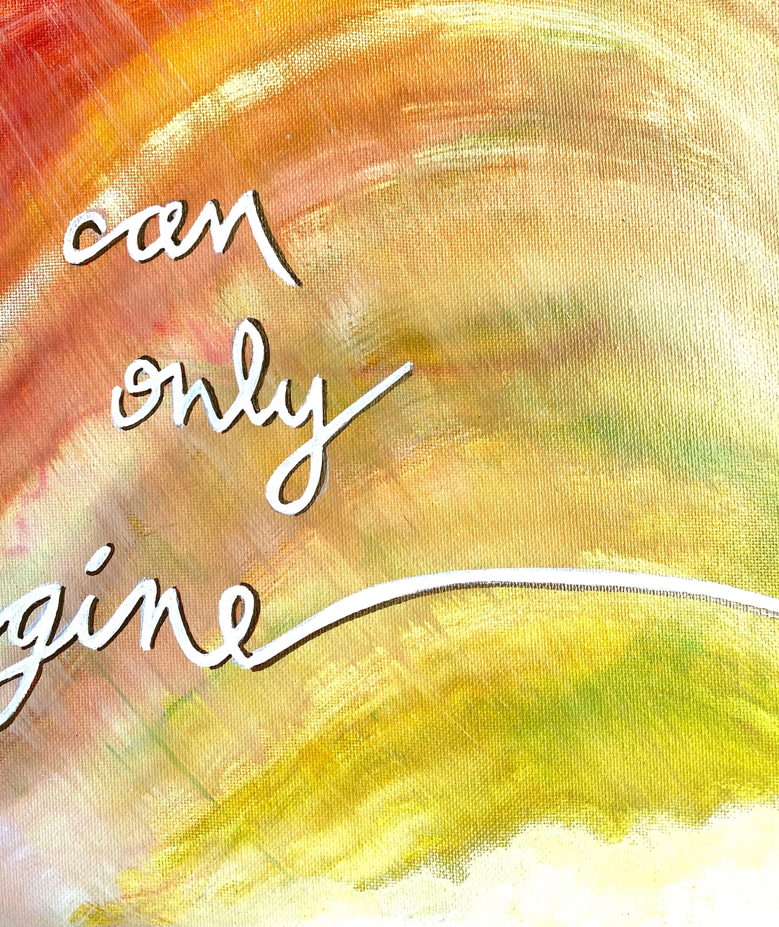 I Can Only Imagine Painting/original Acrylic on Canvas/framed Etsy UK