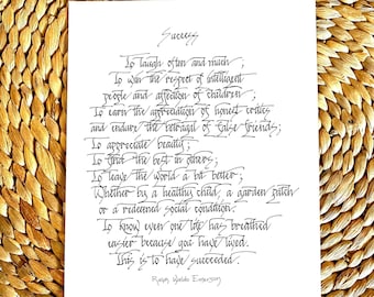 Success calligraphy by Emerson