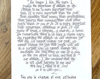 Attitude in calligraphy by Charles Swindoll
