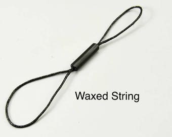 1000pcs Nylon/Waxed Cylinder Double Lock Single-Use Fasteners Hang Tag String Black/White/Beige Loop Hook Clothing Wholesales Supplies