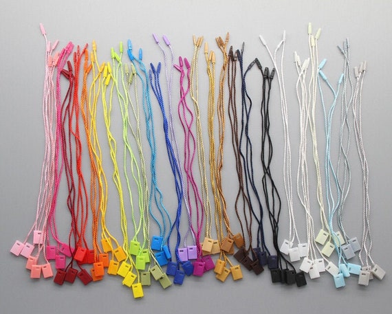 100PCS Clothing Tag square end hang tag String Lock Fastener Tagging Supplies