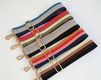 striped crossbody purse