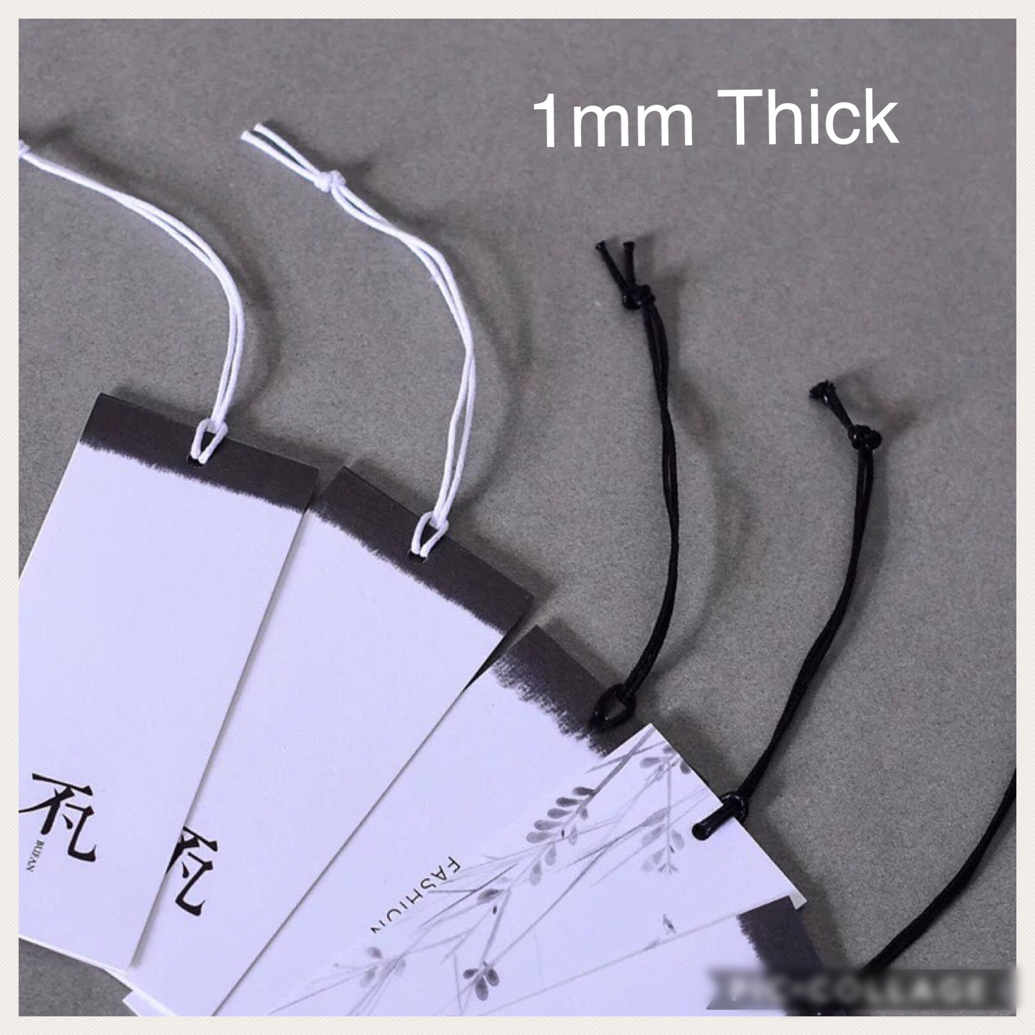 1000pcs 1mm Precut Waxed String, Jute String, Cotton String Black