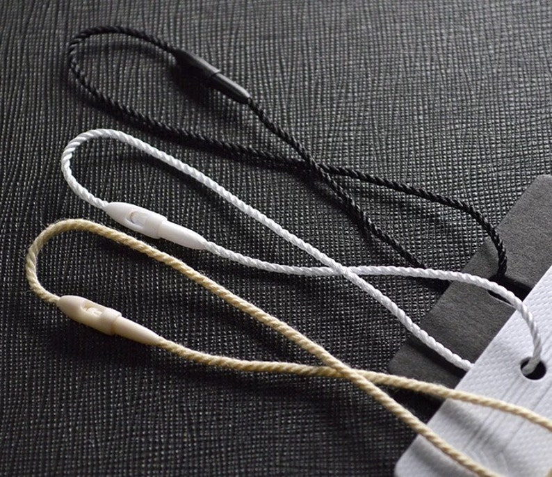 100pcs Polyester Black/White Hang Tag String Bullet Head Lock Etsy