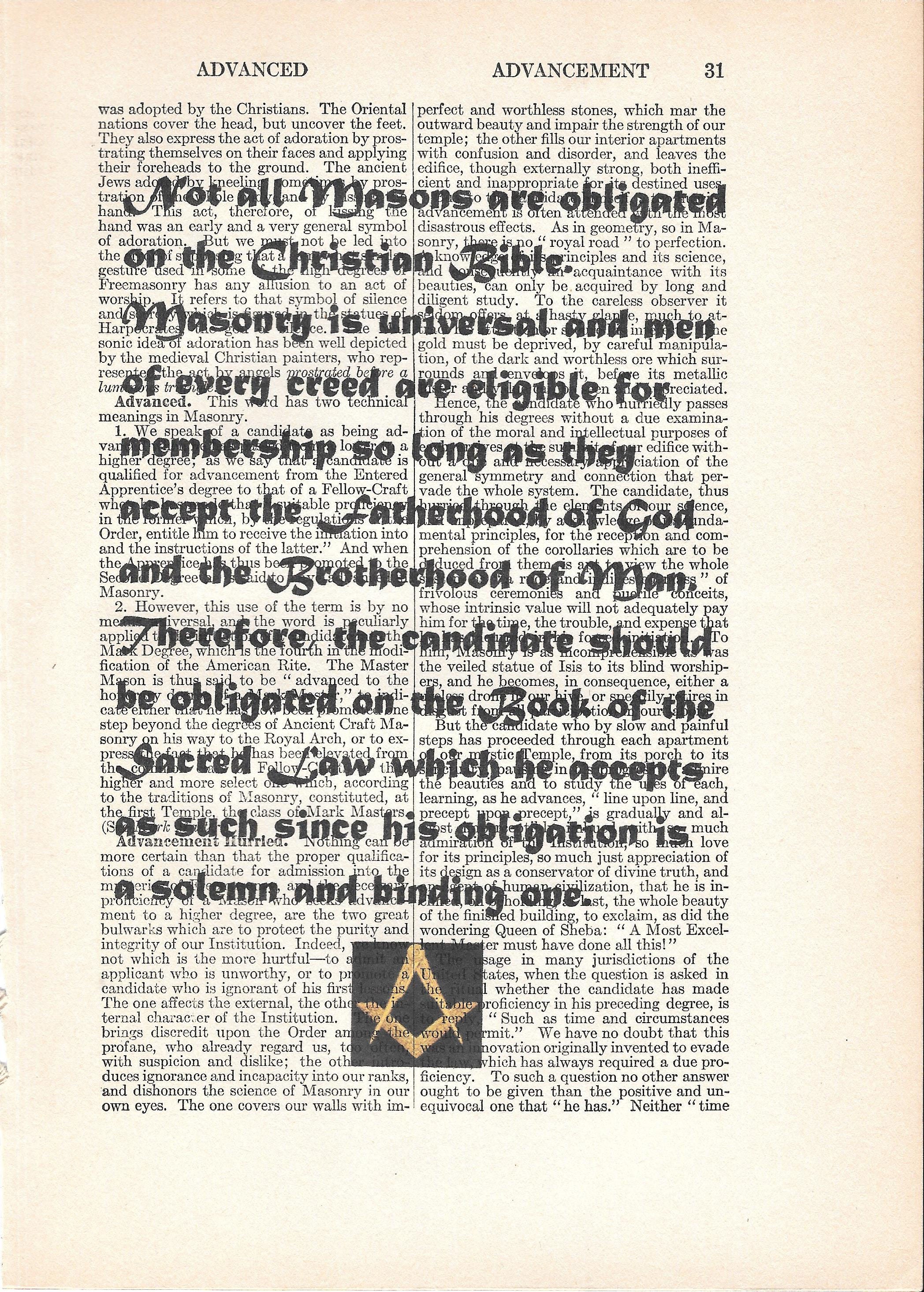 Masonic Obligation Quote Etsy